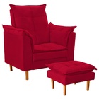 Poltrona Decorativa Sala De Estar Quarto Leitura Paris Suede