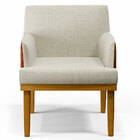 Poltrona Decorativa Sala De Estar Recepção Beatriz W01 Linho