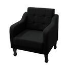 Poltrona Decorativa Sala De Estar Recepção Bela Suede Preto