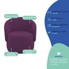 Poltrona Decorativa Sala De Estar Recepção Jasmine Suede - Ro