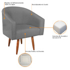 Poltrona Decorativa Sala De Estar Recepção Luiza Pés Palito S