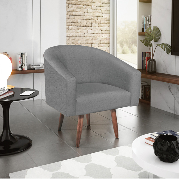 Poltrona Decorativa Sala De Estar Recepção Luiza Pés Palito S