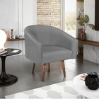 Poltrona Decorativa Sala De Estar Recepção Luiza Pés Palito S