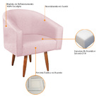 Poltrona Decorativa Sala De Estar Recepção Luiza Pés Palito S