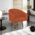 Poltrona Decorativa Sala De Estar Recepção Luiza Pés Palito S