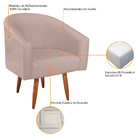 Poltrona Decorativa Sala De Estar Recepção Luiza Pés Palito S