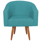 Poltrona Decorativa Sala De Estar Recepção Luiza Pés Palito S