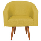 Poltrona Decorativa Sala De Estar Recepção Luiza Pés Palito S