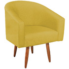 Poltrona Decorativa Sala De Estar Recepção Luiza Pés Palito S