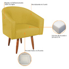 Poltrona Decorativa Sala De Estar Recepção Luiza Pés Palito S