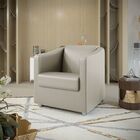 Poltrona Decorativa Sala De Estar Recepção Malu Corino Bege