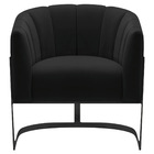 Poltrona Decorativa Sala De Estar Recepção Mavie Base De Ferr