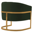 Poltrona Decorativa Sala De Estar Recepção Mavie Base De Ferr