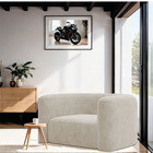 Poltrona Decorativa Sala De Estar Recepção Melina Linho - Ama