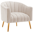 Poltrona Decorativa Sala De Estar Recepção Senna Linho - Doce