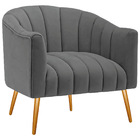 Poltrona Decorativa Sala De Estar Recepção Senna Linho - Doce