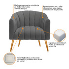 Poltrona Decorativa Sala De Estar Recepção Senna Linho - Doce