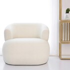 Poltrona Decorativa Sala De Estar Recepção Suiça Bouclé - Doc