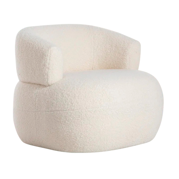 Poltrona Decorativa Sala De Estar Recepção Suiça Bouclé - Doc