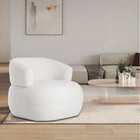 Poltrona Decorativa Sala De Estar Recepção Suiça Bouclé - Doc