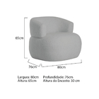 Poltrona Decorativa Sala De Estar Recepção Suiça Bouclé - Doc