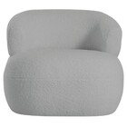 Poltrona Decorativa Sala De Estar Recepção Suiça Bouclé - Doc