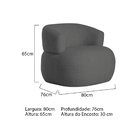 Poltrona Decorativa Sala De Estar Recepção Suiça Linho - Doce