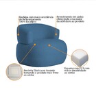 Poltrona Decorativa Sala De Estar Recepção Suiça Linho - Doce