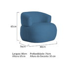 Poltrona Decorativa Sala De Estar Recepção Suiça Linho - Doce