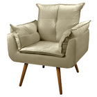 Poltrona Decorativa Sala De Estar Recepção Vicky Pés Palito S