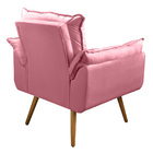 Poltrona Decorativa Sala De Estar Recepção Vicky Pés Palito S