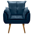 Poltrona Decorativa Sala De Estar Recepção Vicky Pés Palito V