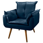 Poltrona Decorativa Sala De Estar Recepção Vicky Pés Palito V