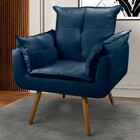 Poltrona Decorativa Sala De Estar Recepção Vicky Pés Palito V