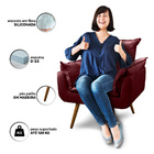 Poltrona Decorativa Sala De Estar Recepção Vicky Pés Palito V