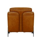 Poltrona Decorativa Sala De Estar Rene Supreme Couro Caramelo