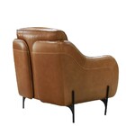 Poltrona Decorativa Sala De Estar Rene Supreme Couro Marrom C