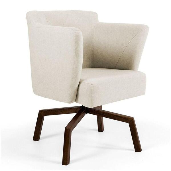 Poltrona Decorativa Sala De Estar Sabrina Base Ka Giratória I