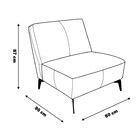 Poltrona Decorativa Sala De Estar Sem Braço Frances Confort C