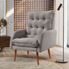 Poltrona Decorativa Sala De Estar Seul Cinza