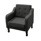 Poltrona Decorativa Sala De Estar Sofia Recepção Suede Cinza