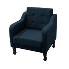 Poltrona Decorativa Sala De Estar Sofia Suede Azul Marinho