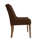 Poltrona Decorativa Sala De Estar Tallulah Pvc Marrom Tressê