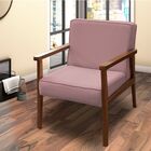 Poltrona Decorativa Sala De Estar Vitória Suede Veludo Rosê