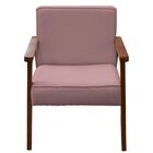 Poltrona Decorativa Sala De Estar Vitória Veludo Rosê