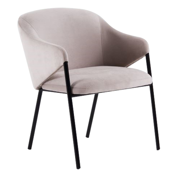 Poltrona Decorativa Sala De Estar Zaque Veludo Cinza Com Pés