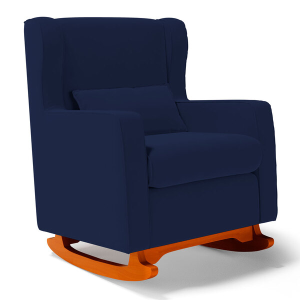 Poltrona Decorativa Sala De Estar Zoe Com Base Balanço Sintét