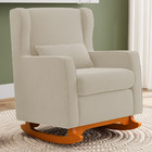 Poltrona Decorativa Sala De Estar Zoe Com Base Balanço Suede