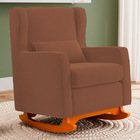 Poltrona Decorativa Sala De Estar Zoe Com Base Balanço Veludo