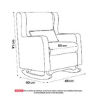 Poltrona Decorativa Sala De Estar Zoe Com Base Balanço Veludo